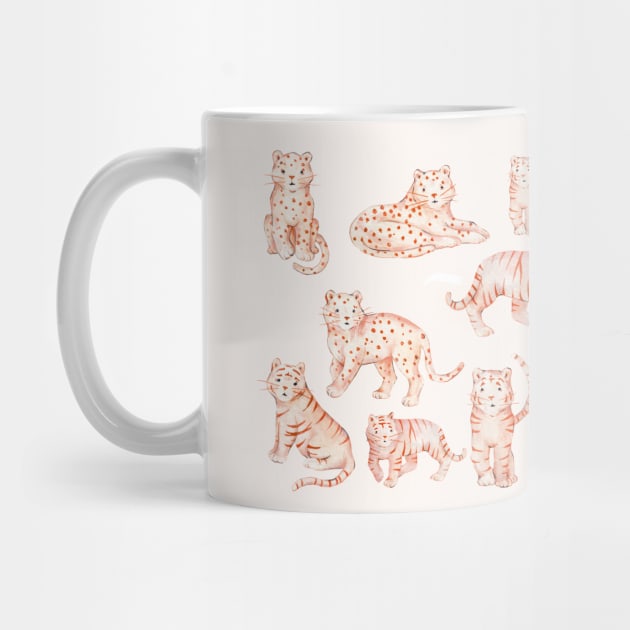 Big Cats Kawaii Leopard Panther Cheetah Tiger by wanderinglaur